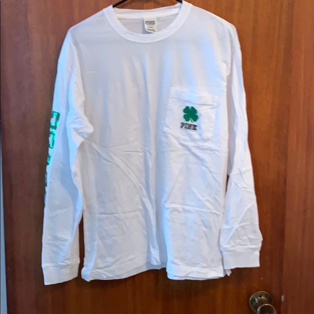 St. Patrick’s Day pink longsleeved T-shirt